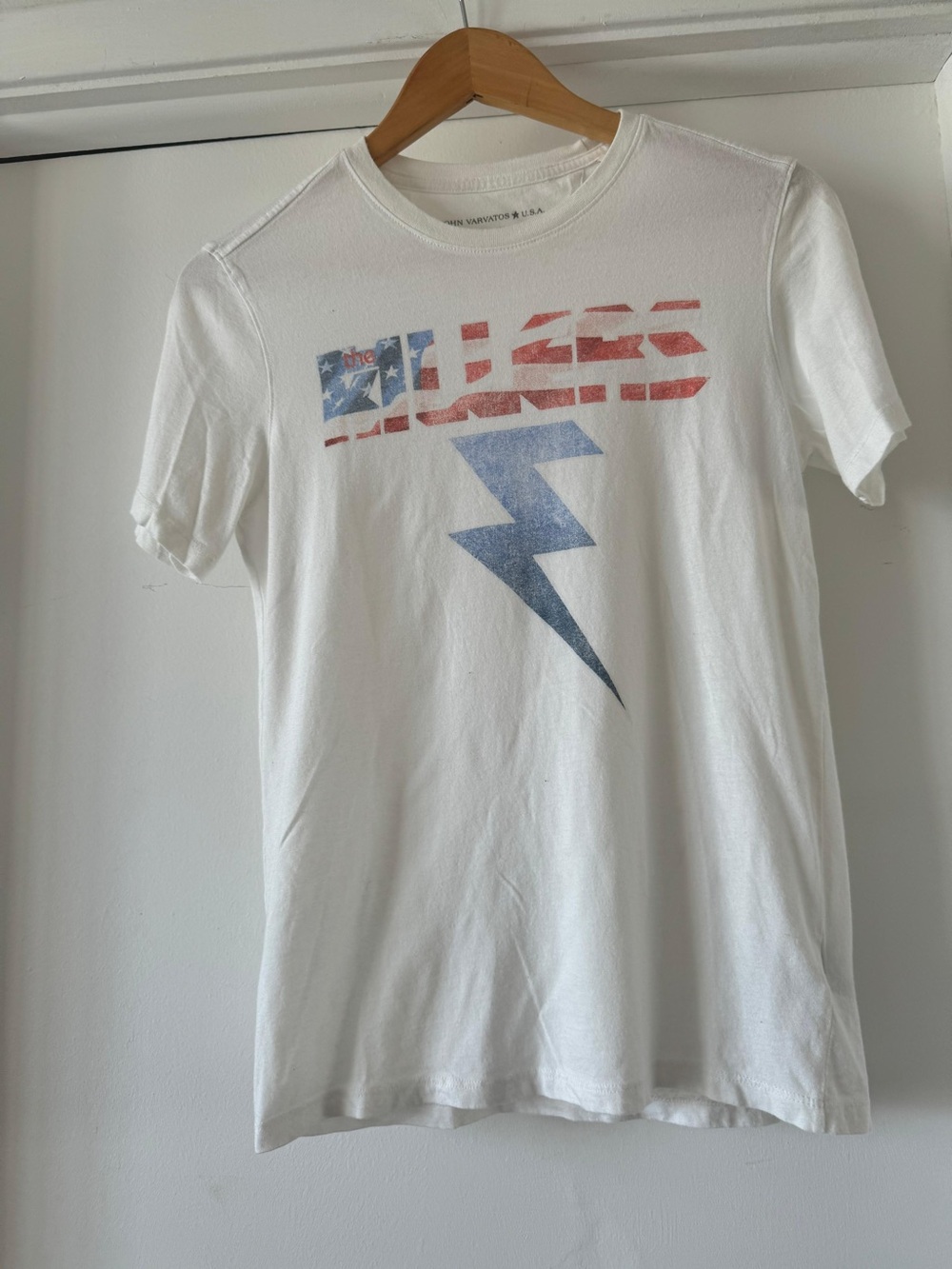 John Varvatos White THE KILLERS Crewneck Logo Tee